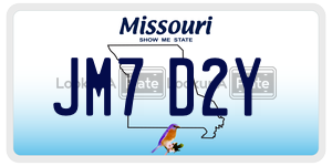 JM7D2Y  license plate in MO