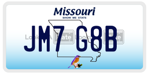 JM7G8B  license plate in MO