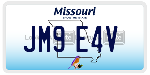 JM9E4V  license plate in MO