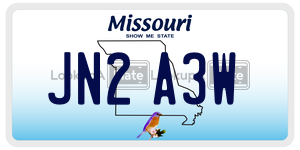 JN2A3W  license plate in MO