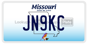 JN9KC  license plate in MO