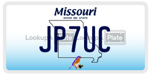 JP7UC  license plate in MO