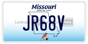 JR68V  license plate in MO