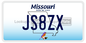 JS8ZX  license plate in MO
