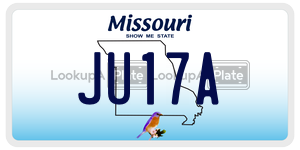 JU17A  license plate in MO