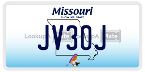JV30J  license plate in MO