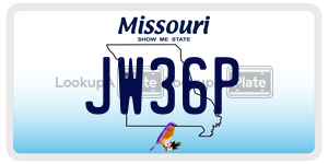 JW36P  license plate in MO