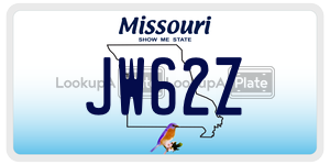 JW62Z  license plate in MO