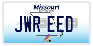 JWREED  license plate in MO