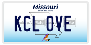 KCL0VE  license plate in MO