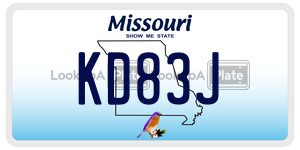 KD83J  license plate in MO
