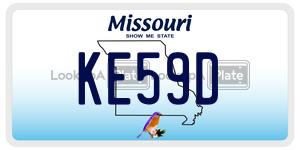 KE59D  license plate in MO