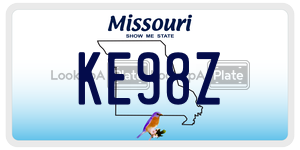 KE98Z  license plate in MO