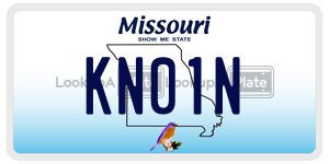 KN01N  license plate in MO