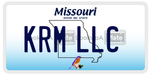 KRMLLC license plate in Missouri