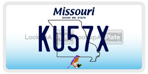 KU57X  license plate in MO