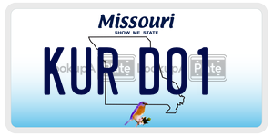 KURD01  license plate in MO