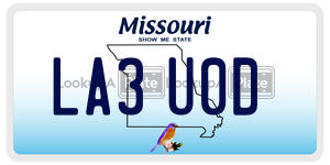 LA3U0D license plate in Missouri
