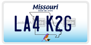 LA4K2G  license plate in MO