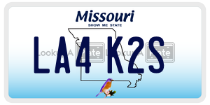 LA4K2S  license plate in MO