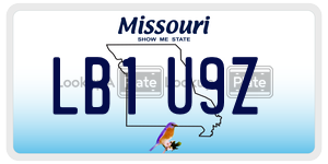 LB1U9Z  license plate in MO