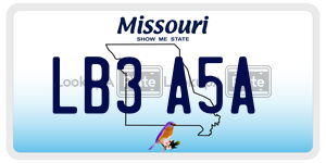 LB3A5A  license plate in MO