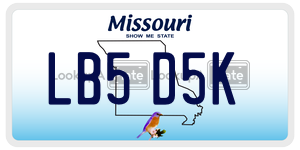 LB5D5K  license plate in MO