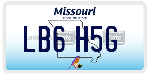 LB6H5G  license plate in MO