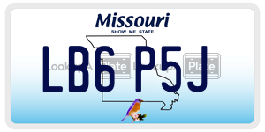LB6P5J  license plate in MO