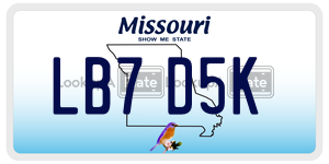 LB7D5K  license plate in MO