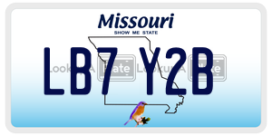 LB7Y2B  license plate in MO
