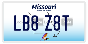 LB8Z8T  license plate in MO