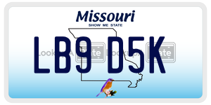 LB9D5K  license plate in MO