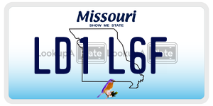 LD1L6F  license plate in MO