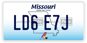 LD6E7J  license plate in MO