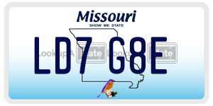 LD7G8E  license plate in MO
