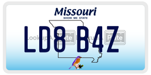 LD8B4Z  license plate in MO