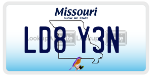 LD8Y3N  license plate in MO