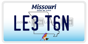 LE3T6N  license plate in MO