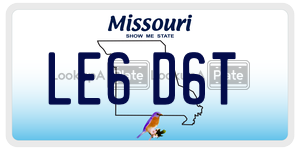 LE6D6T  license plate in MO