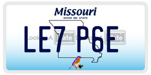 LE7P6E  license plate in MO