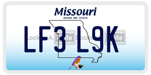 LF3L9K  license plate in MO