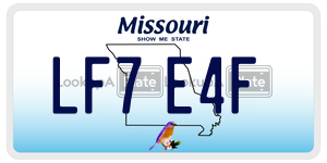 LF7E4F  license plate in MO
