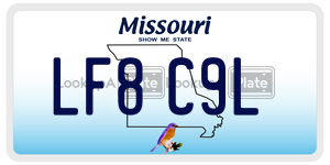 LF8C9L  license plate in MO
