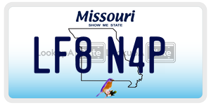LF8N4P license plate in Missouri