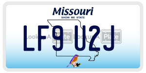 LF9U2J  license plate in MO