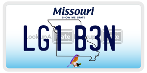 LG1B3N  license plate in MO