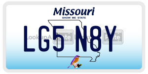 LG5N8Y  license plate in MO