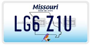 LG6Z1U  license plate in MO