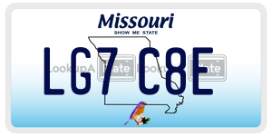 LG7C8E  license plate in MO